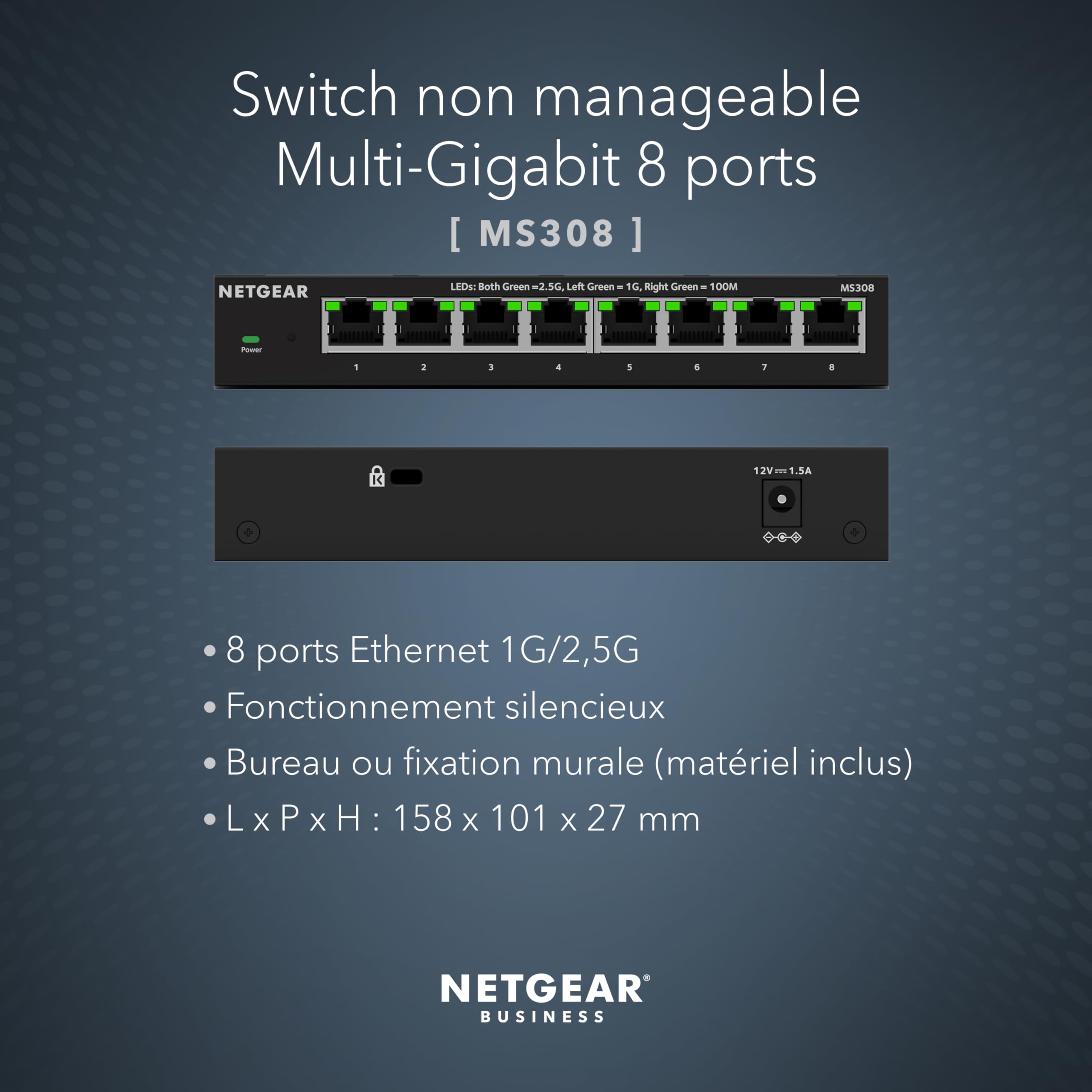 NETGEAR (MS308) Switch 2.5 Gigabit| 8 Ports Multi-Gigabit